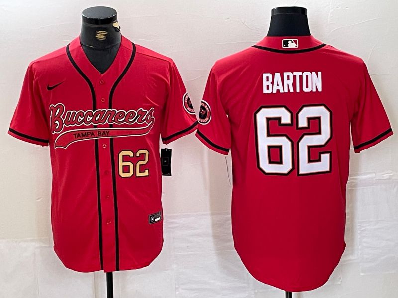 Men Tampa Bay Buccaneers #62 Barton Red Joint Name 2024 Nike Limited NFL Jersey style 3->tampa bay buccaneers->NFL Jersey